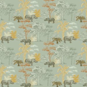 Toile tendue murale Ballade au milieu des Rhinocéros, deuxième visuel