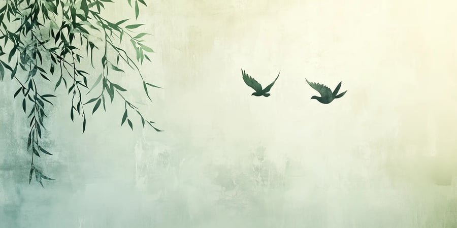 Toile tendue murale, collection Aquarelle