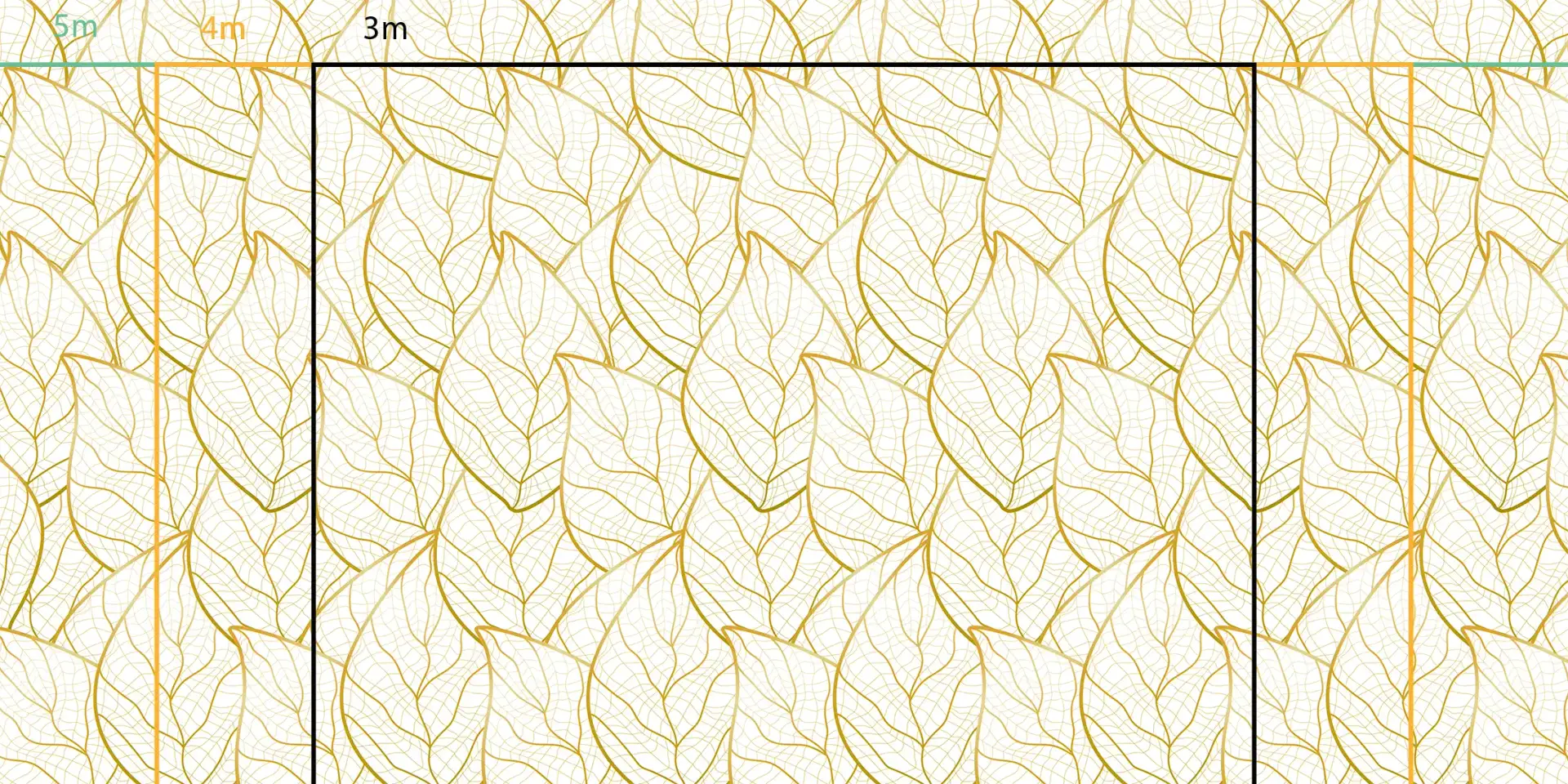 435f1fb7-206f-434b-8be7-3f4ae3e28c3d Toile tendue murale Feuilles d'Or en filet, troisième visuel