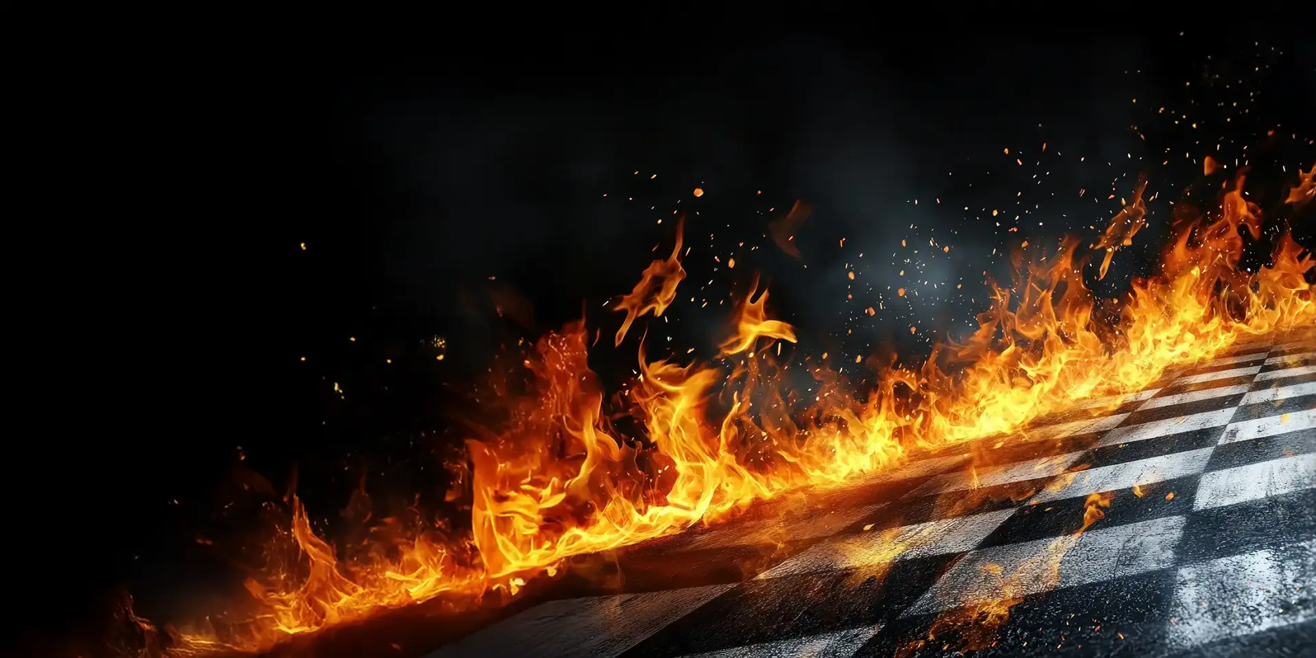 Toile tendue murale Road in fire, deuxième visuel