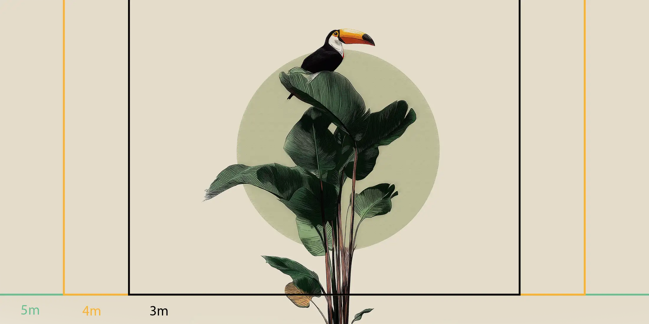577fcc81-9279-4073-b288-7c721dfe9303 Toile tendue murale Toucan perché, troisième visuel