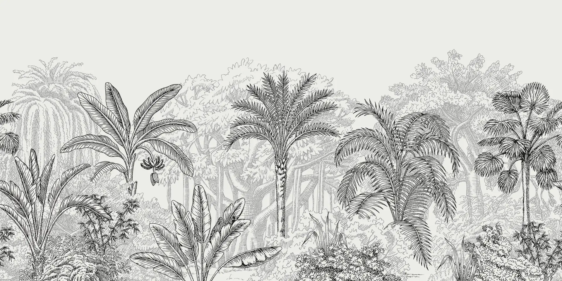 Toile tendue murale Jungle noire, deuxième visuel