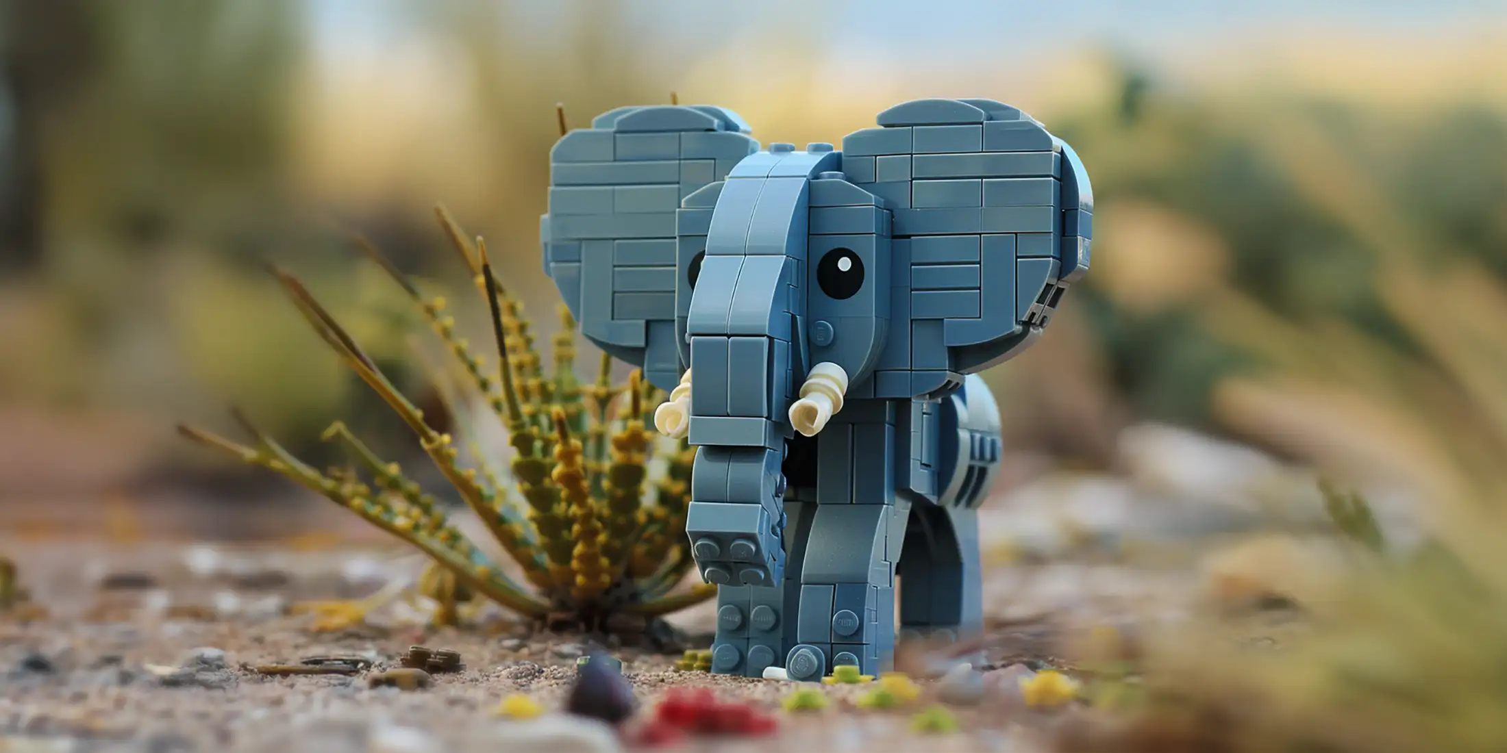 Toile tendue murale Éléphant LEGO, deuxième visuel