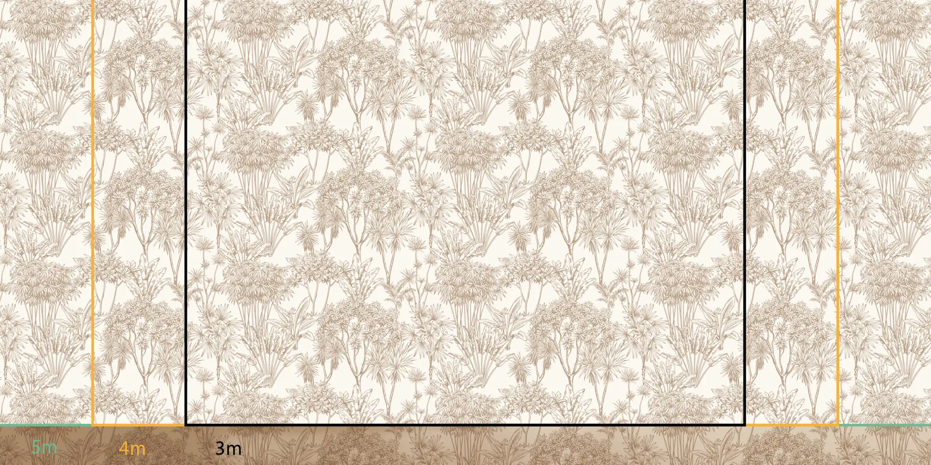bouquet-jungle-beige Toile tendue murale Végétation nuances de beige, quatrième visuel