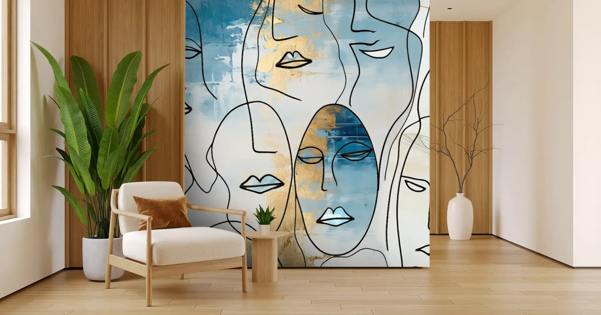 Toile tendue murale Visages et textures, deuxième visuel
