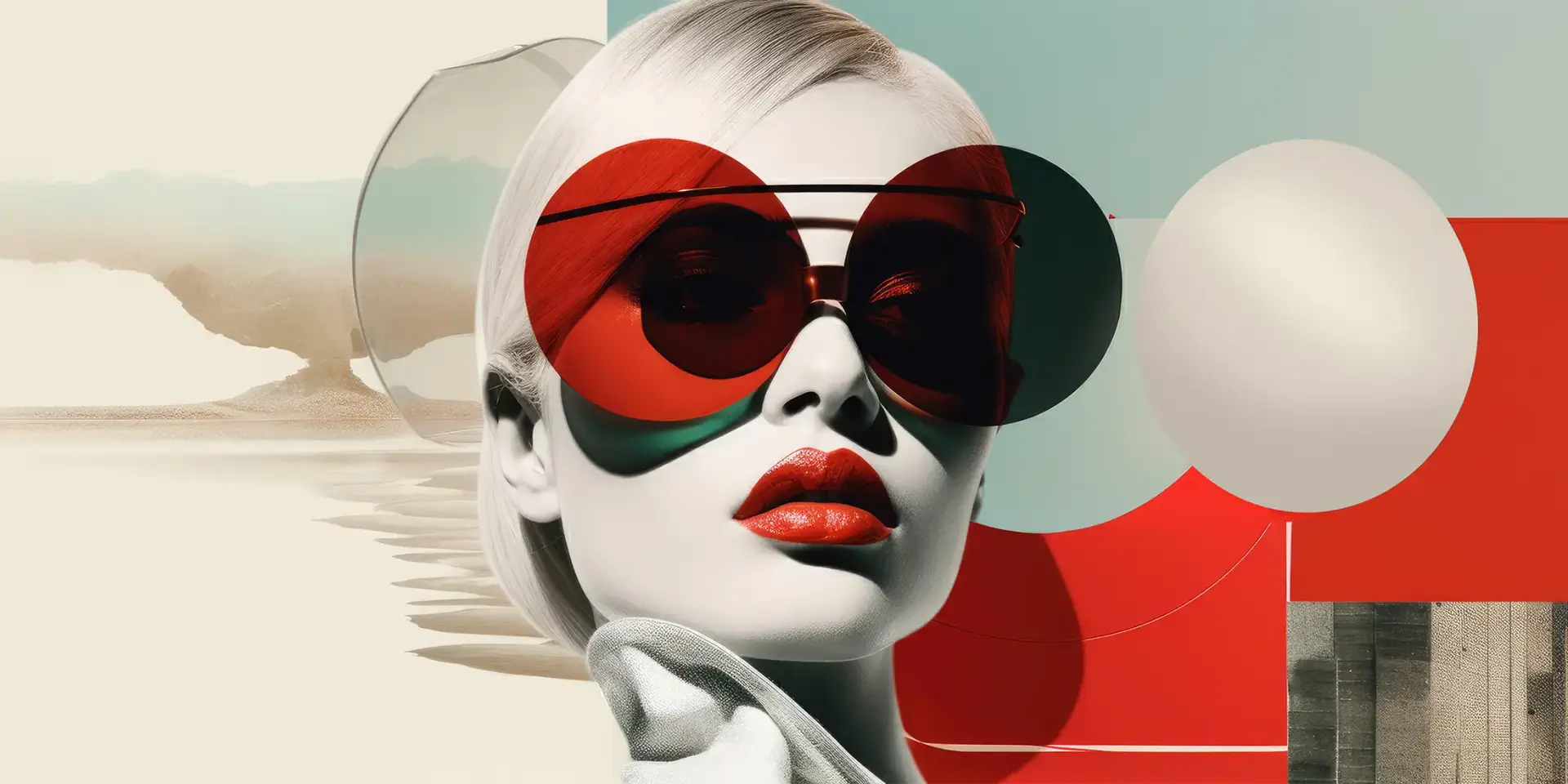 Toile tendue murale Fashion red glasses, deuxième visuel