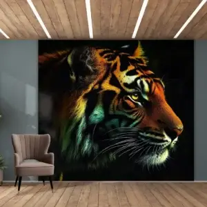 Toile tendue murale Tigre dans l'ombre, troisième visuel