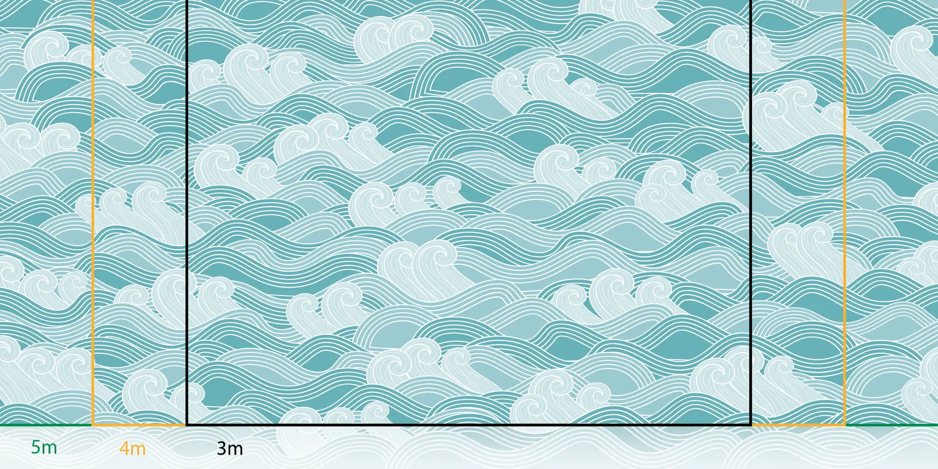 vagues-japonaises Toile tendue murale Ôde aux vagues, troisième visuel