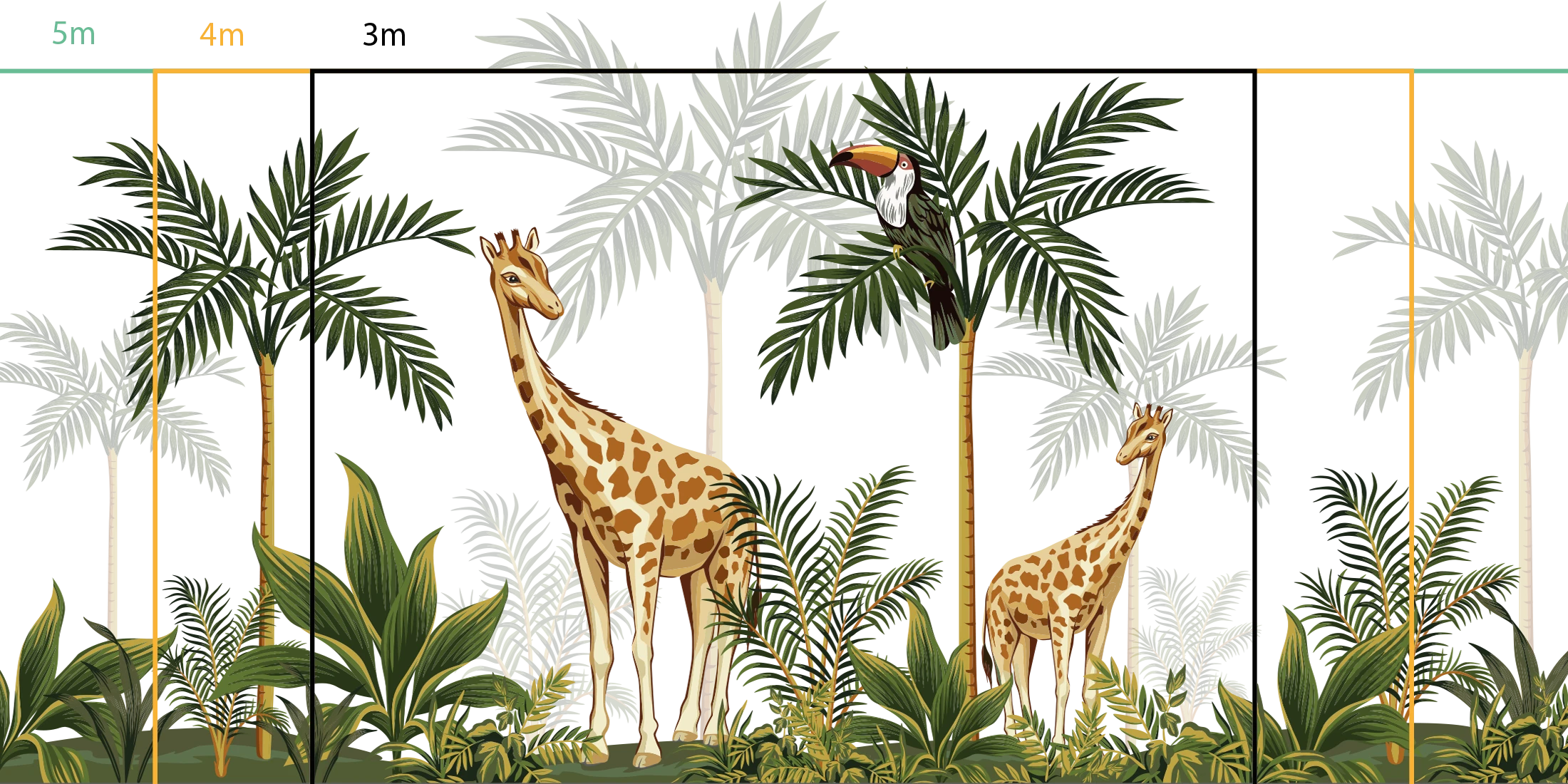 9c0d7353-709d-4e44-a076-683198b25a7e Toile tendue murale Safari des Girafes, troisième visuel
