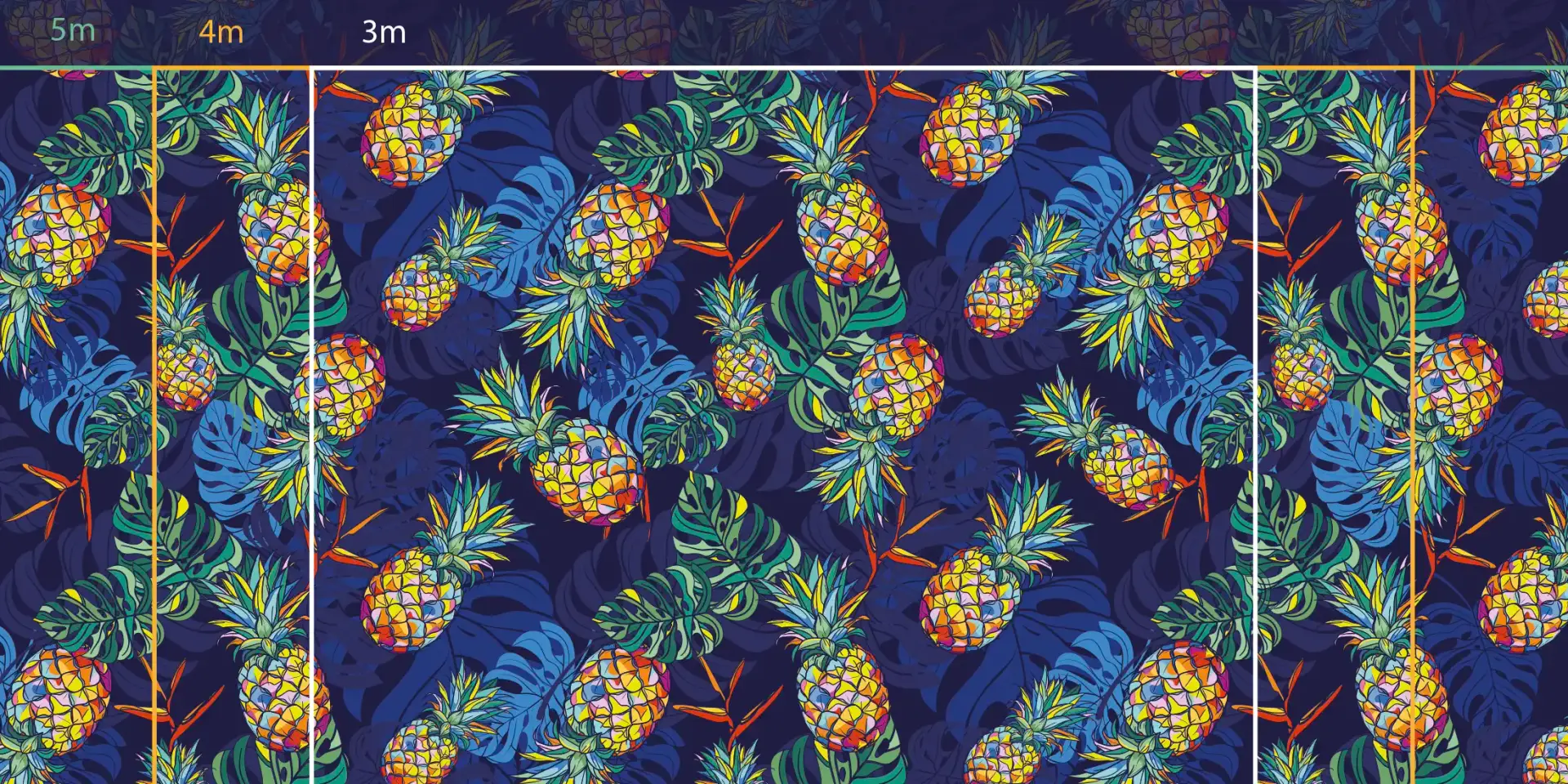 b7c3e214-1be4-41dc-9799-4bed55595721 Toile tendue murale Farandole d'ananas, troisième visuel