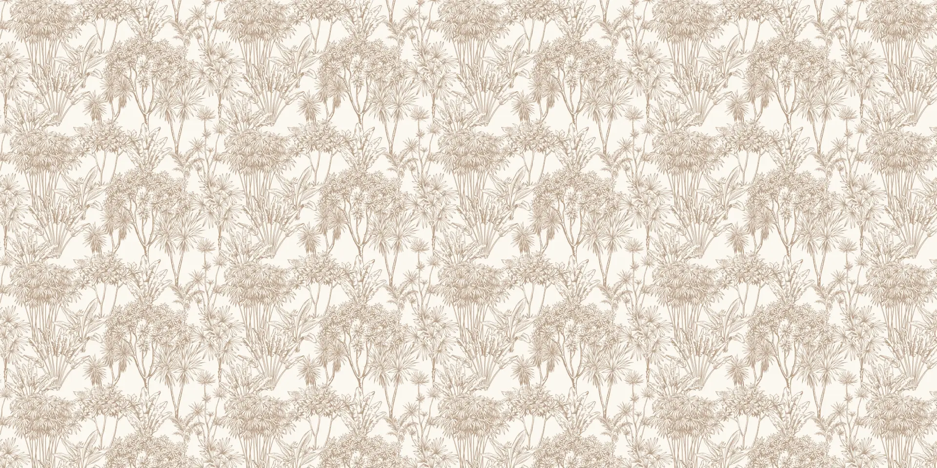 bouquet-jungle-beige Toile tendue murale Végétation nuances de beige, troisième visuel