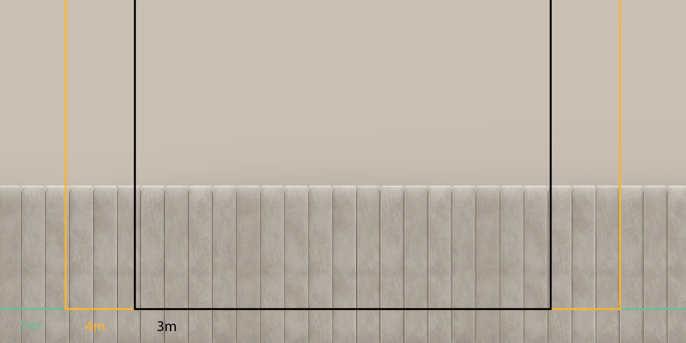 d3fecf15-c8b0-47d7-bb65-b6b6c4f76003 Toile tendue murale Tissu de velours beige, troisième visuel