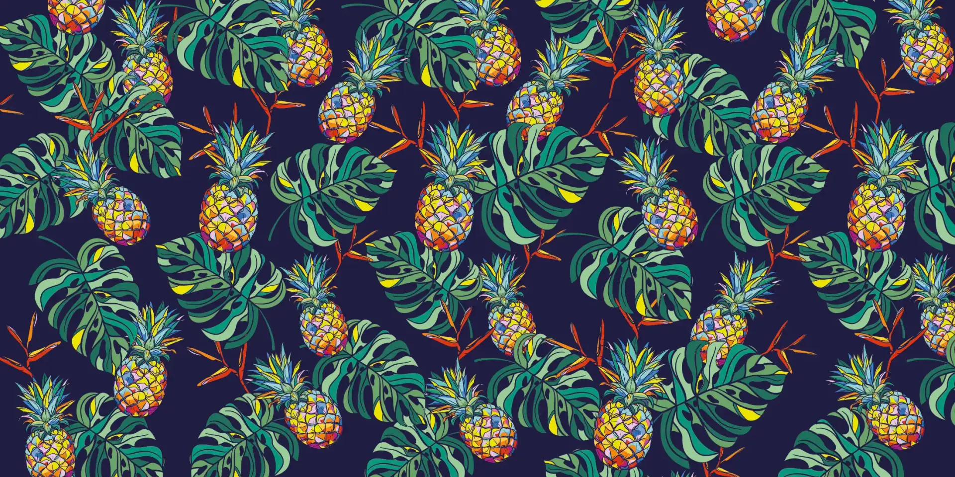 Toile tendue murale Ananas en folie, deuxième visuel