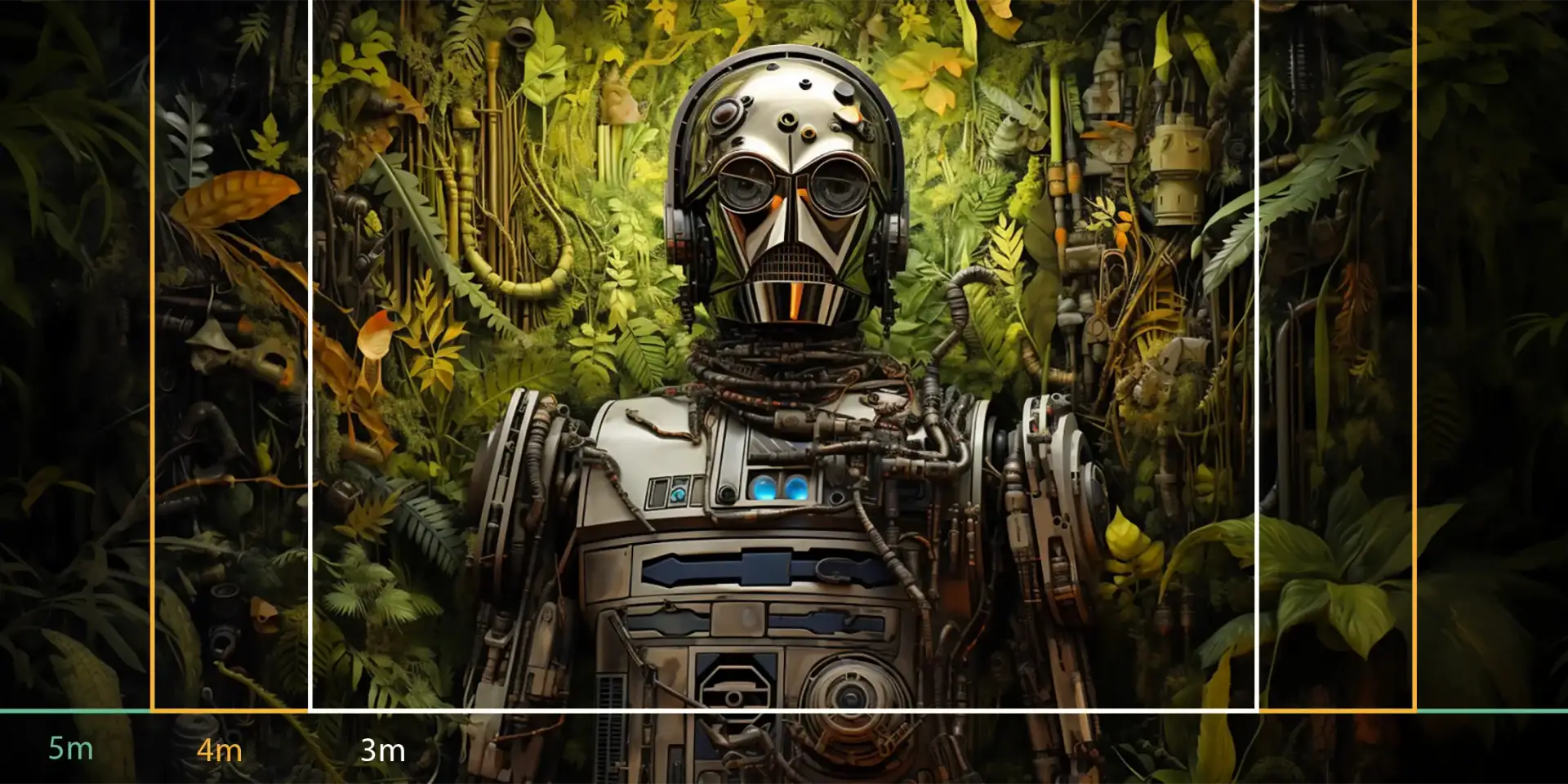 d9ce61dc-20ba-4af2-931f-9bc941f0cd1a Toile tendue murale C3PO into Jungle, troisième visuel
