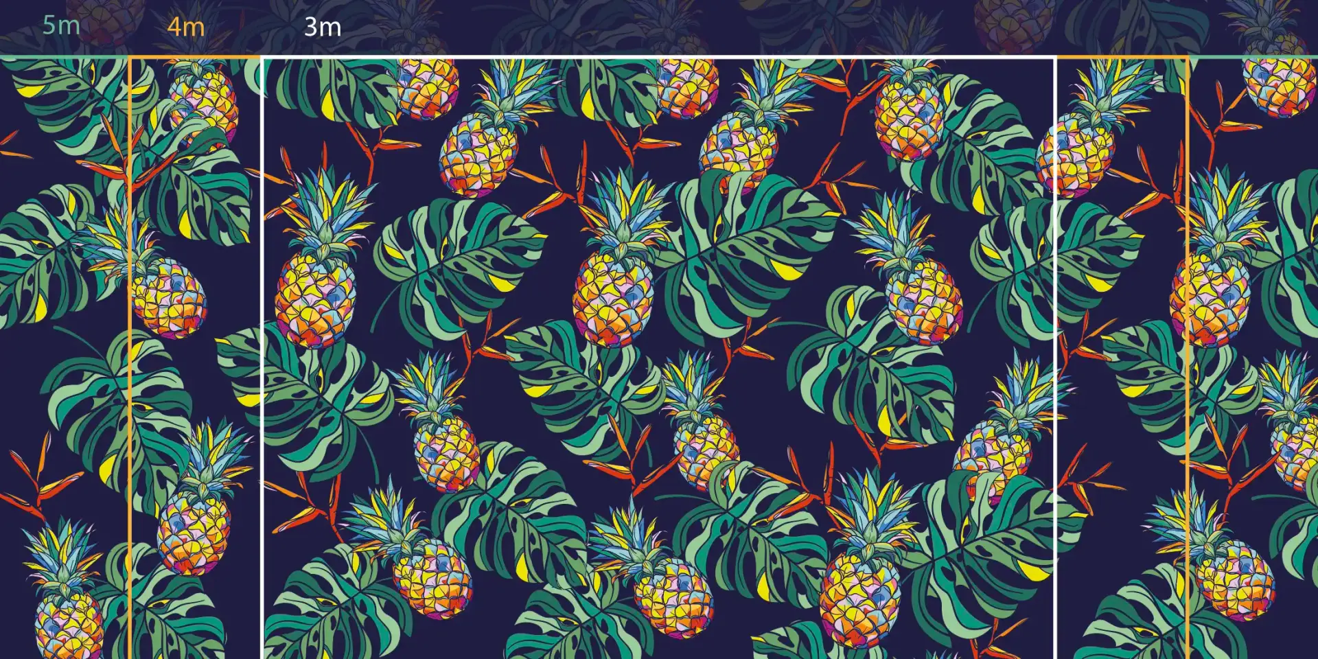 ed5285c8-d863-4e20-8634-b23bfa453c1e Toile tendue murale Ananas en folie, troisième visuel