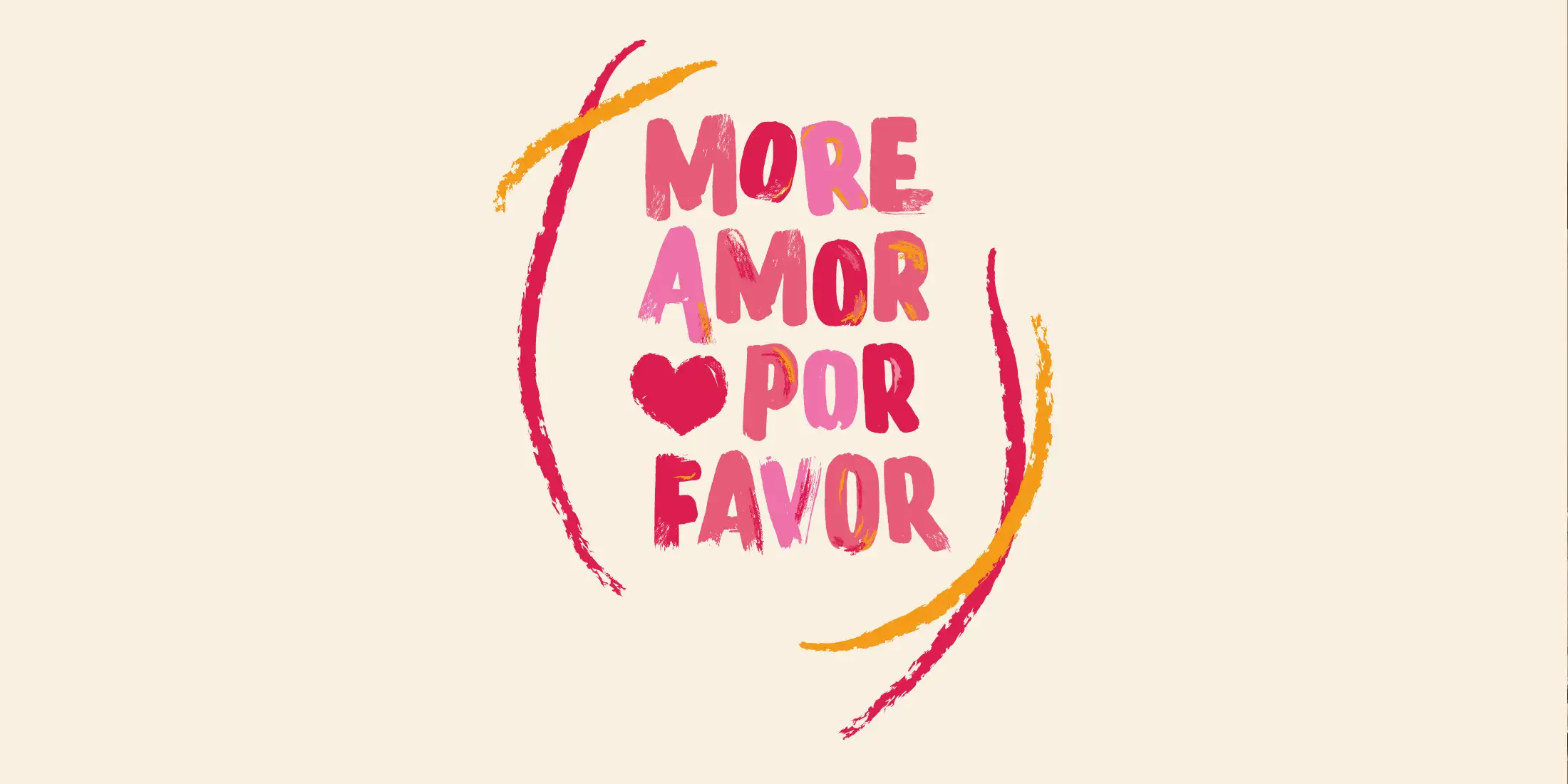 Toile tendue murale Décor mural 'More Amor Por Favor', deuxième visuel