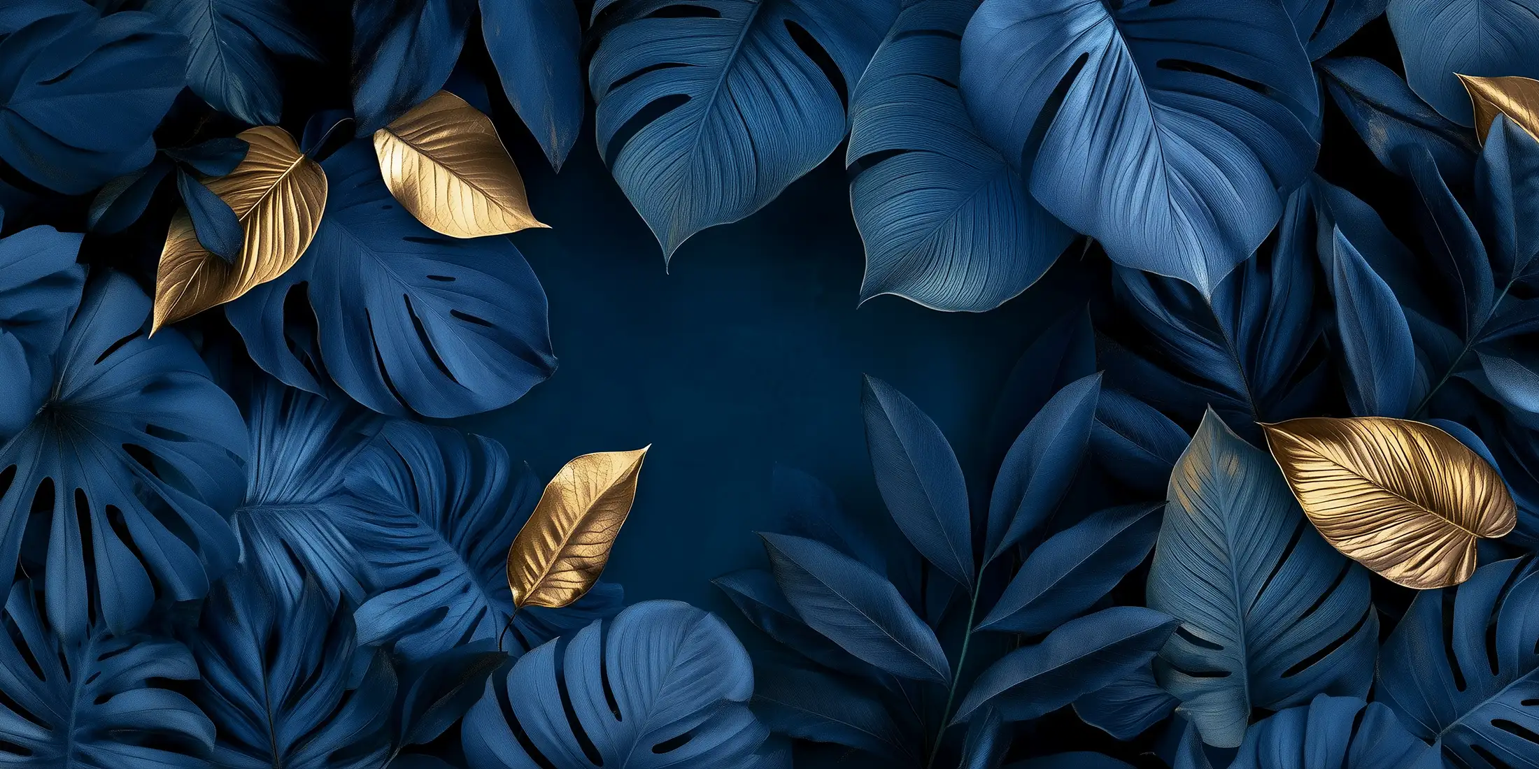 Toile tendue murale Midnight Leafs, deuxième visuel