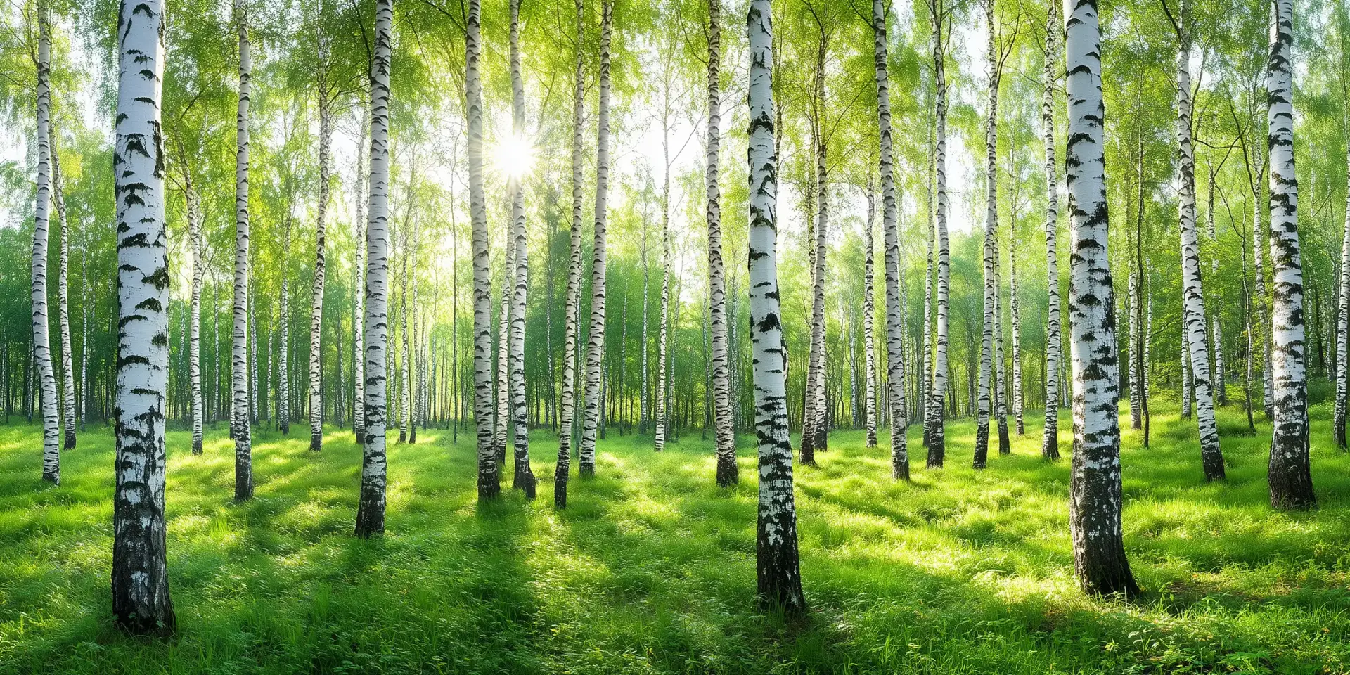 Toile tendue murale Forêt de bouleaux, deuxième visuel