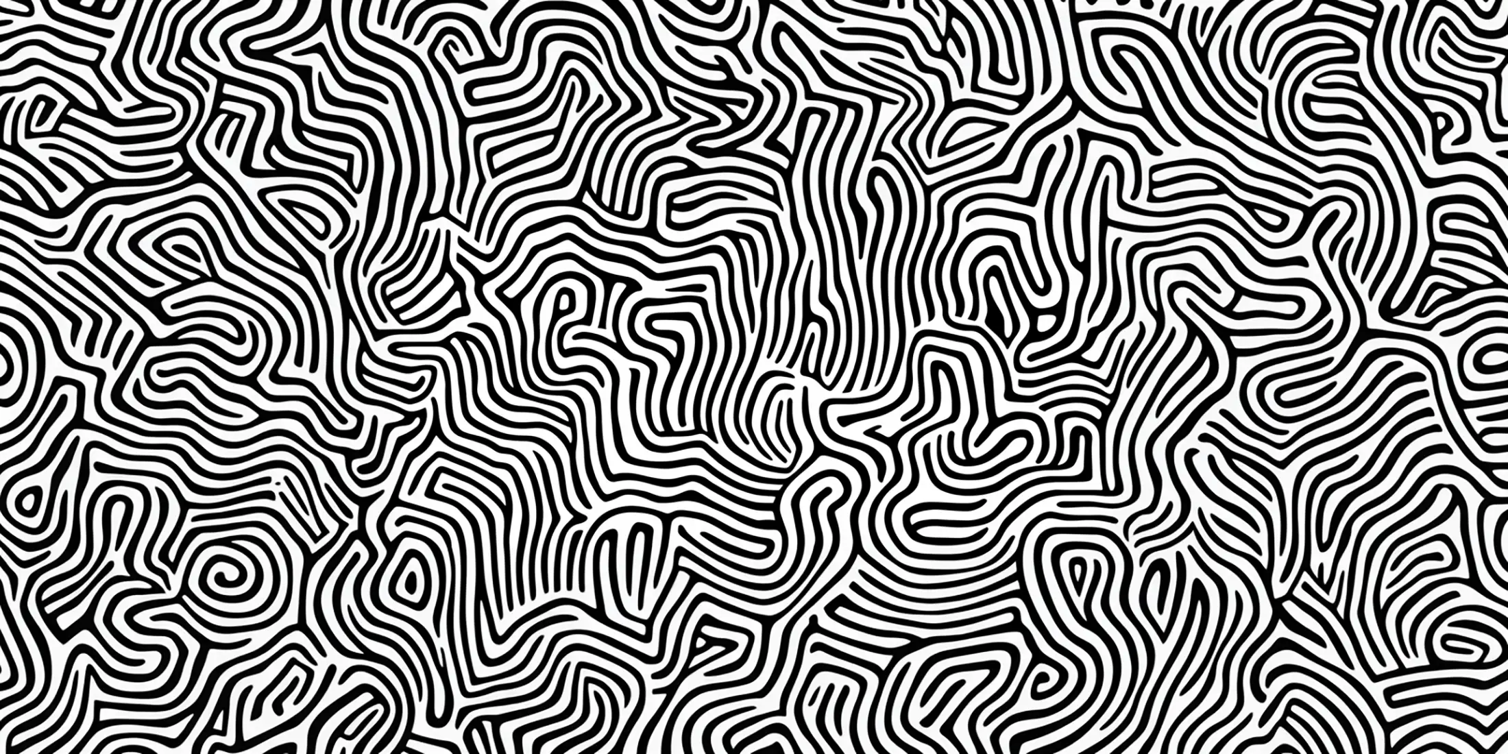 Toile tendue murale Labyrinthe organique, deuxième visuel