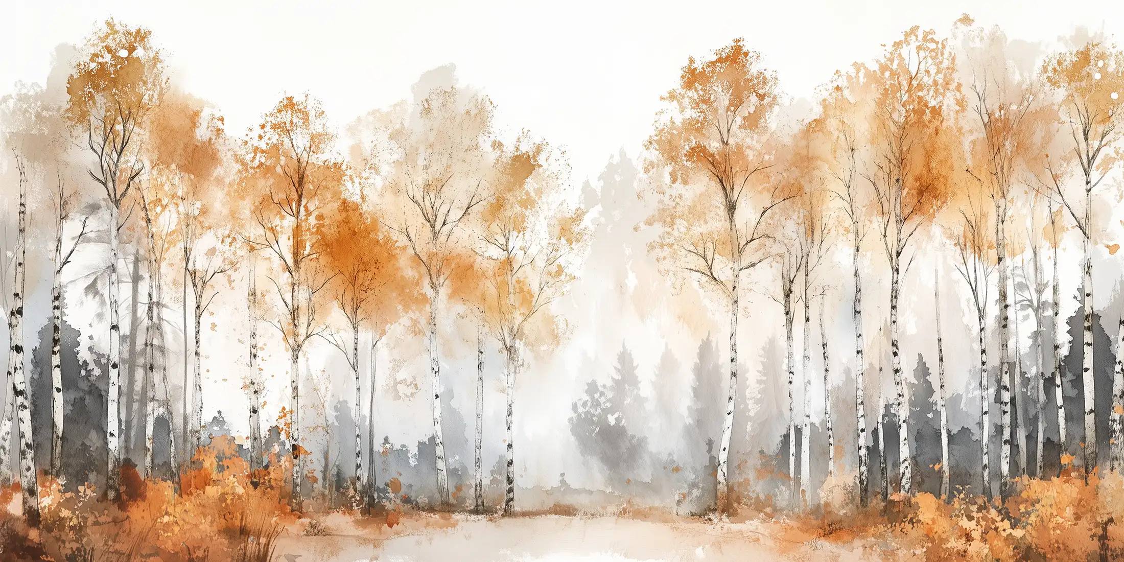 Toile tendue murale Forêt d’automne, deuxième visuel