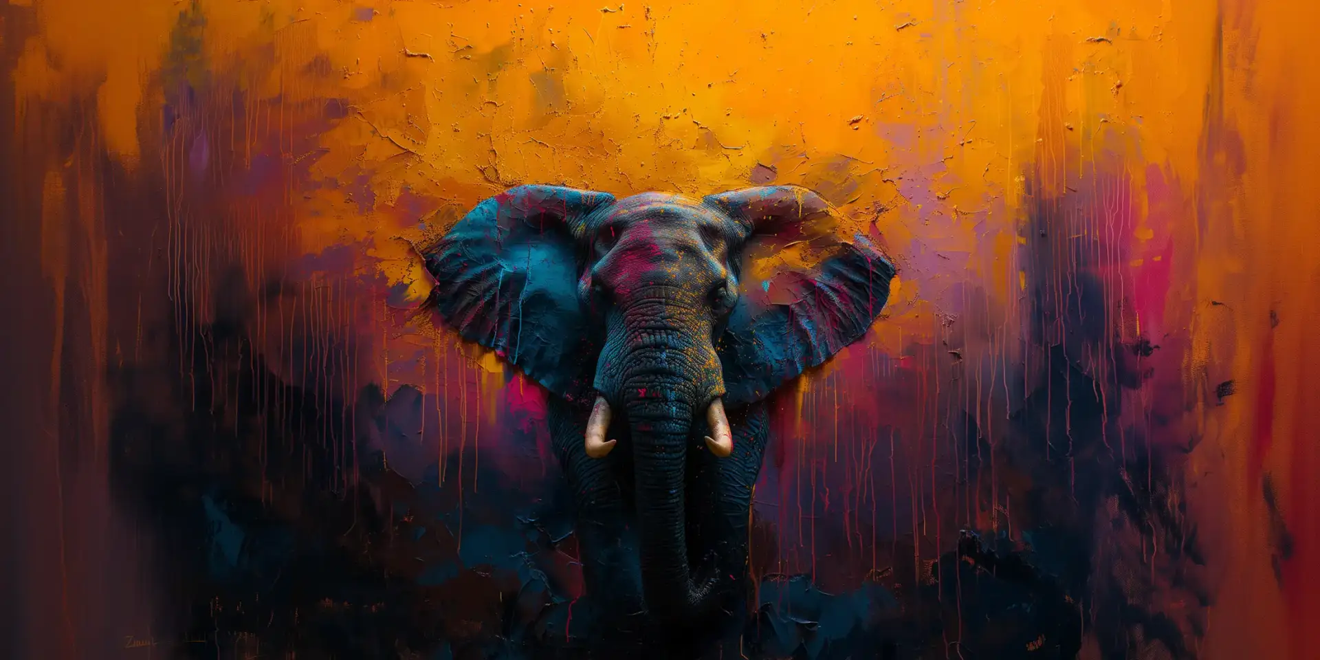 Toile tendue murale Éléphant, deuxième visuel
