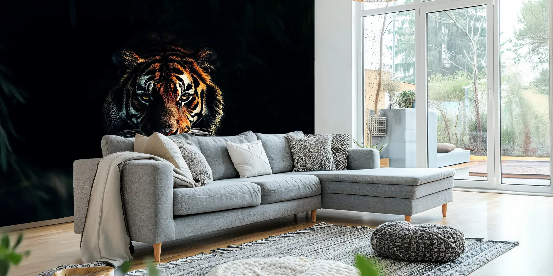Toile tendue murale Tigre dans l’ombre, deuxième visuel