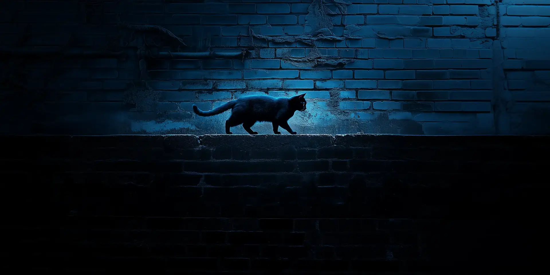 Toile tendue murale Chat sur le mur, deuxième visuel