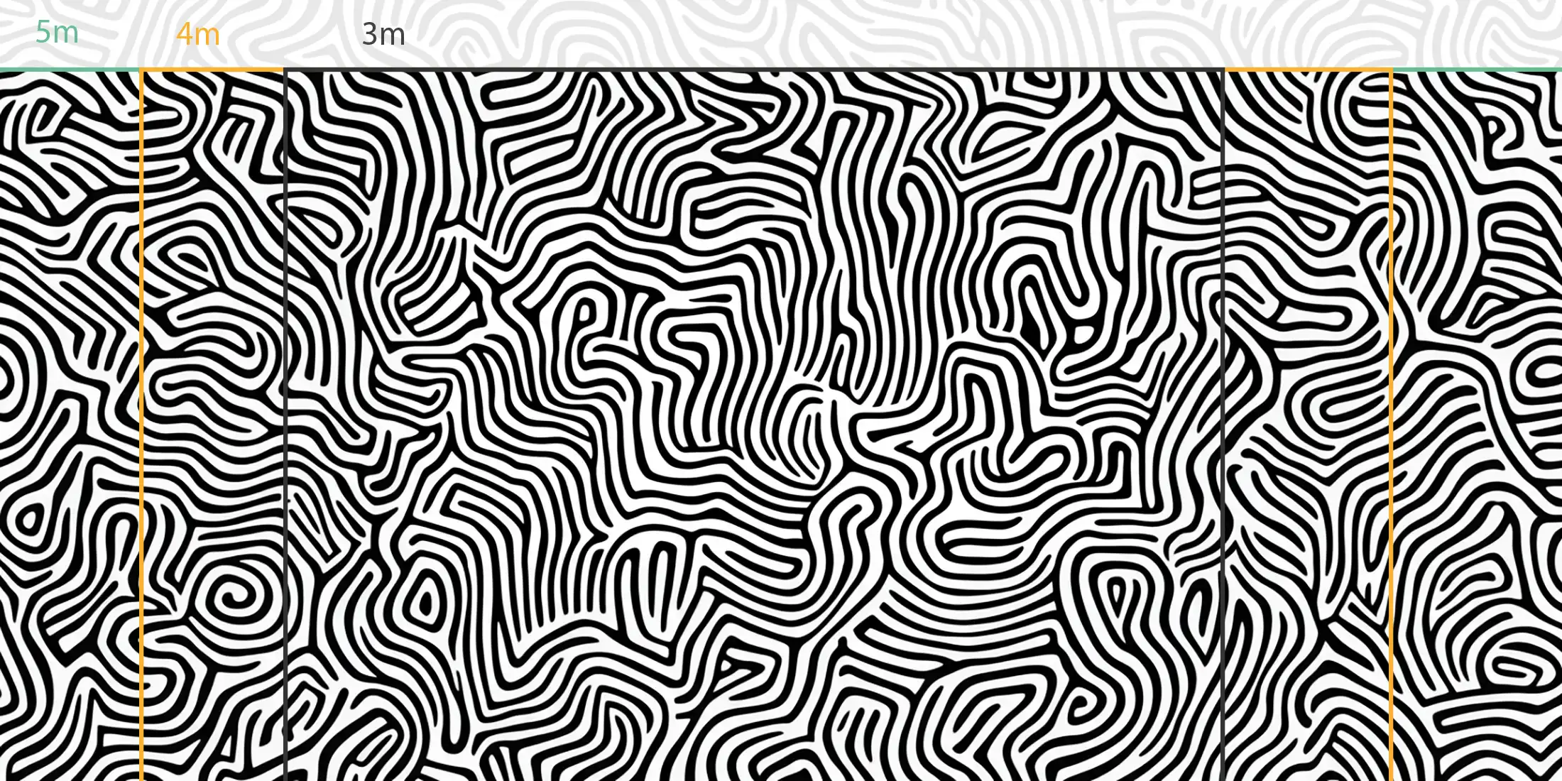 store_01JSP77R2WD9DAGQYCZT8JS9562Fassets2F1751032371295-1609-labyrinthe-vectoriel-noir-blanc-mesure-100009 Toile tendue murale Labyrinthe organique, troisième visuel