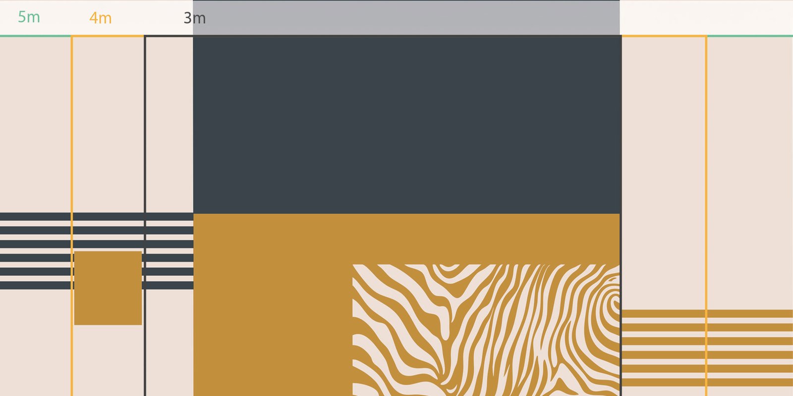 zerba-abstract Toile tendue murale Abstract lines and zebra vibes, troisième visuel