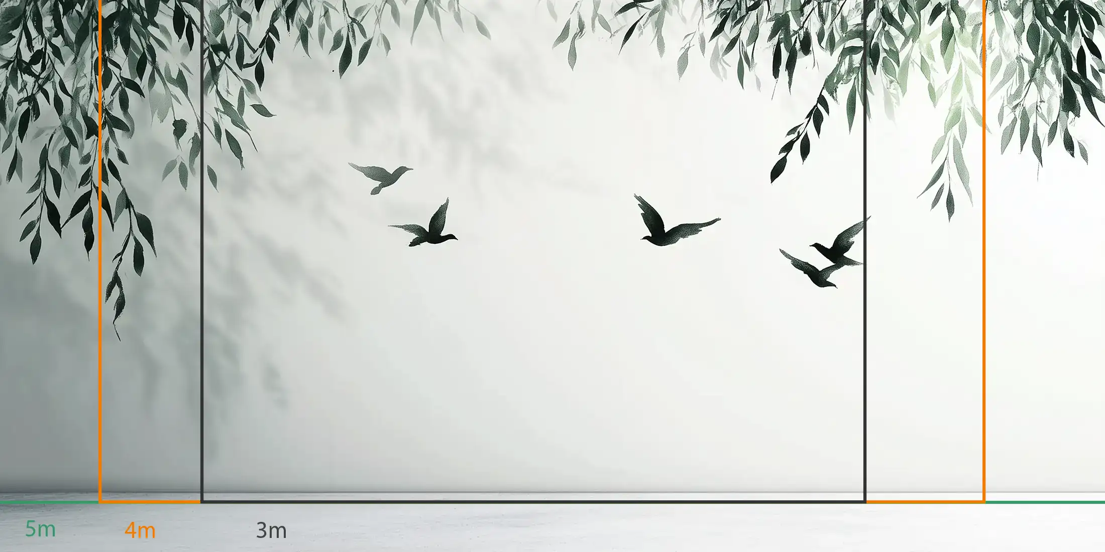 store_01JSP77R2WD9DAGQYCZT8JS9562Fassets2F1751033781712-1609-saule-pleureur-oiseaux-mesures-300002 Toile tendue murale Oiseaux en vol, troisième visuel