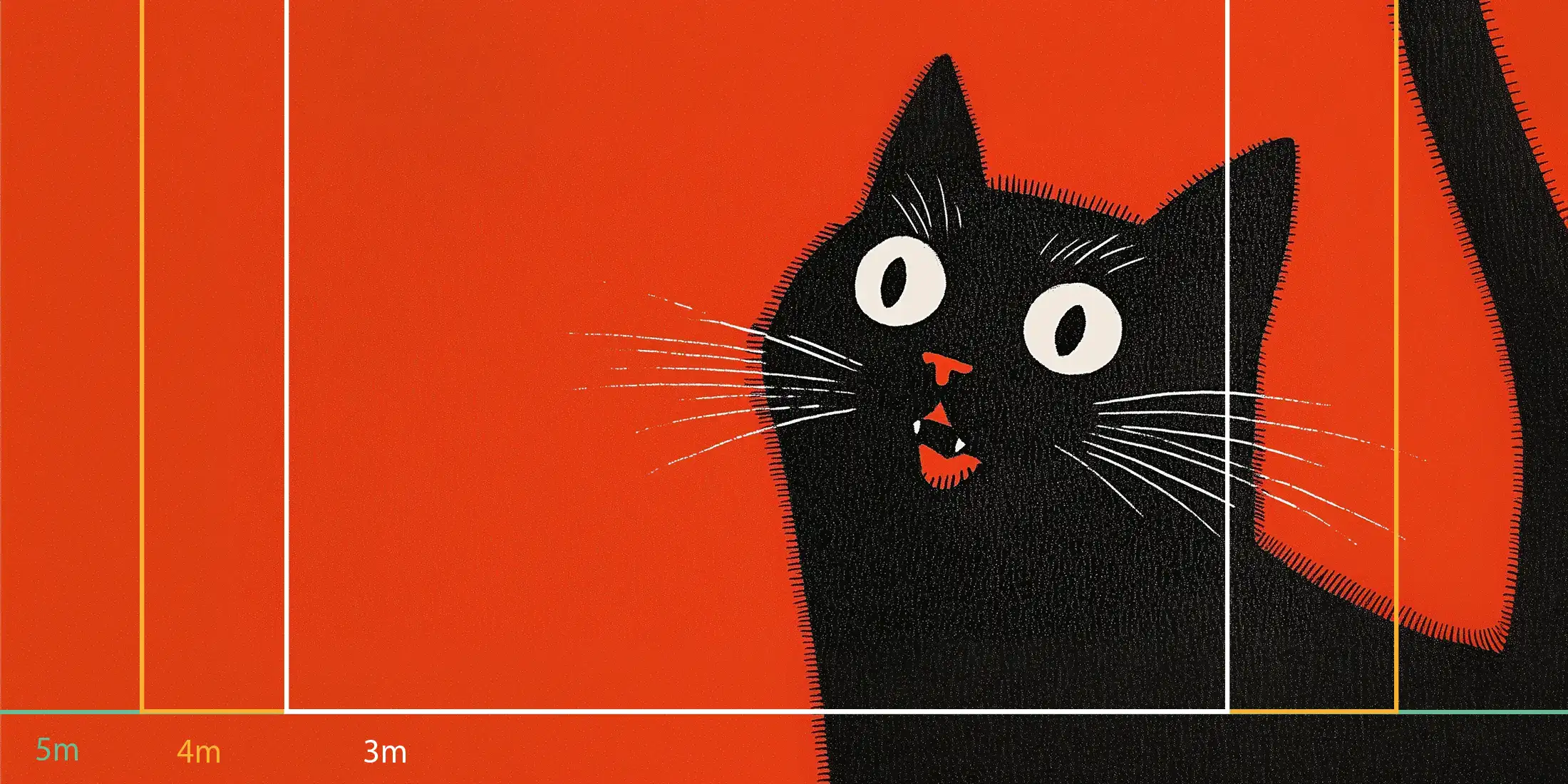 store_01JSP77R2WD9DAGQYCZT8JS9562Fassets2F1751036379695-chat-noir-sur-fond-rouge-retro-mesures-200006 Toile tendue murale Chat noir, troisième visuel