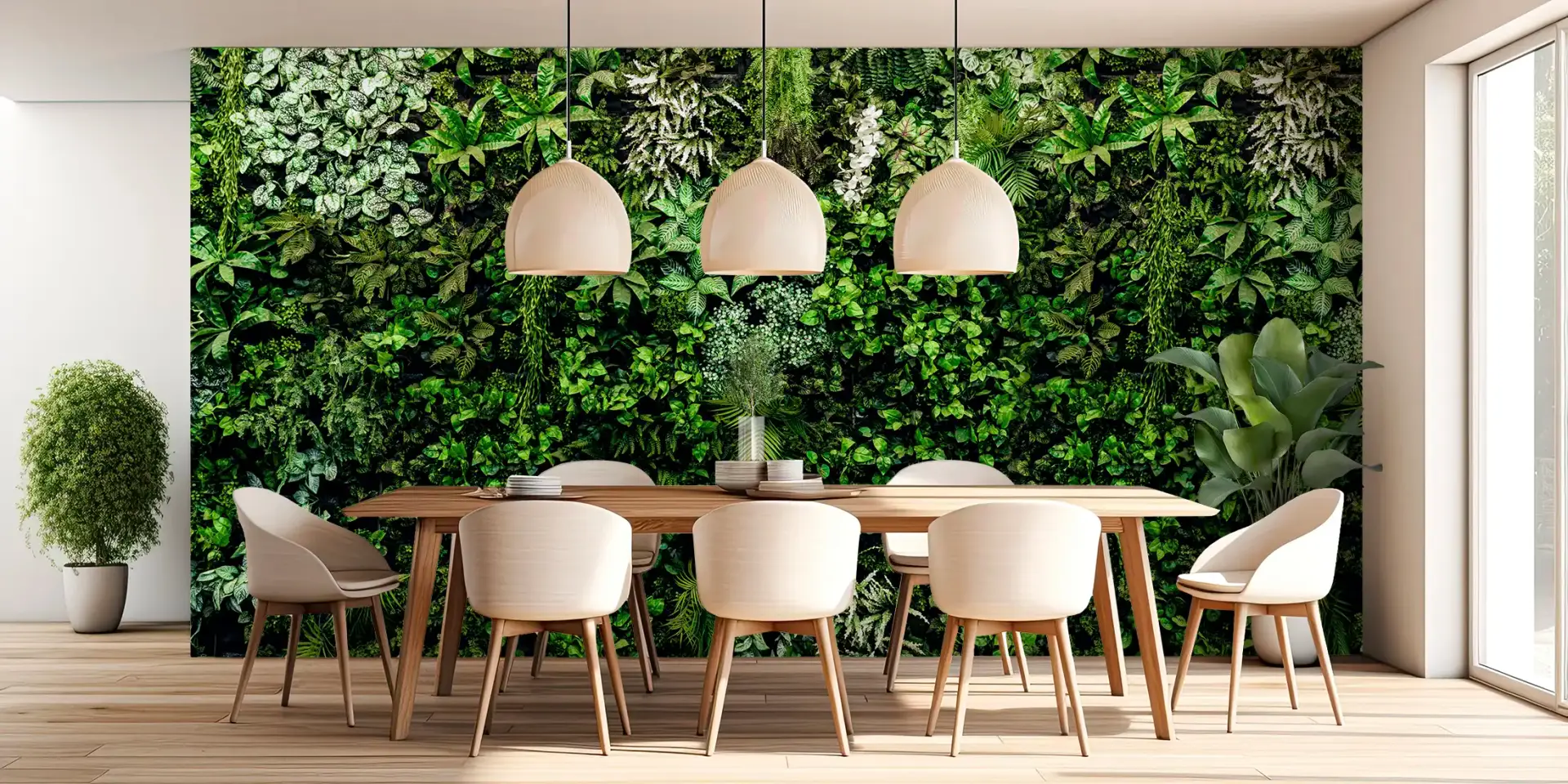 store_01JSP77R2WD9DAGQYCZT8JS956assets1746003188274-1609-mur-vegetal-situ-600011 Toile tendue murale Mur végétal, posée dans un intérieur