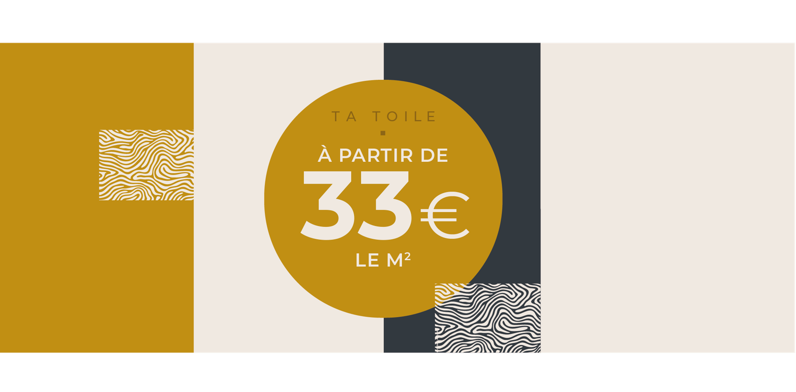 Toile tendue murale à partir de 33 € le m²