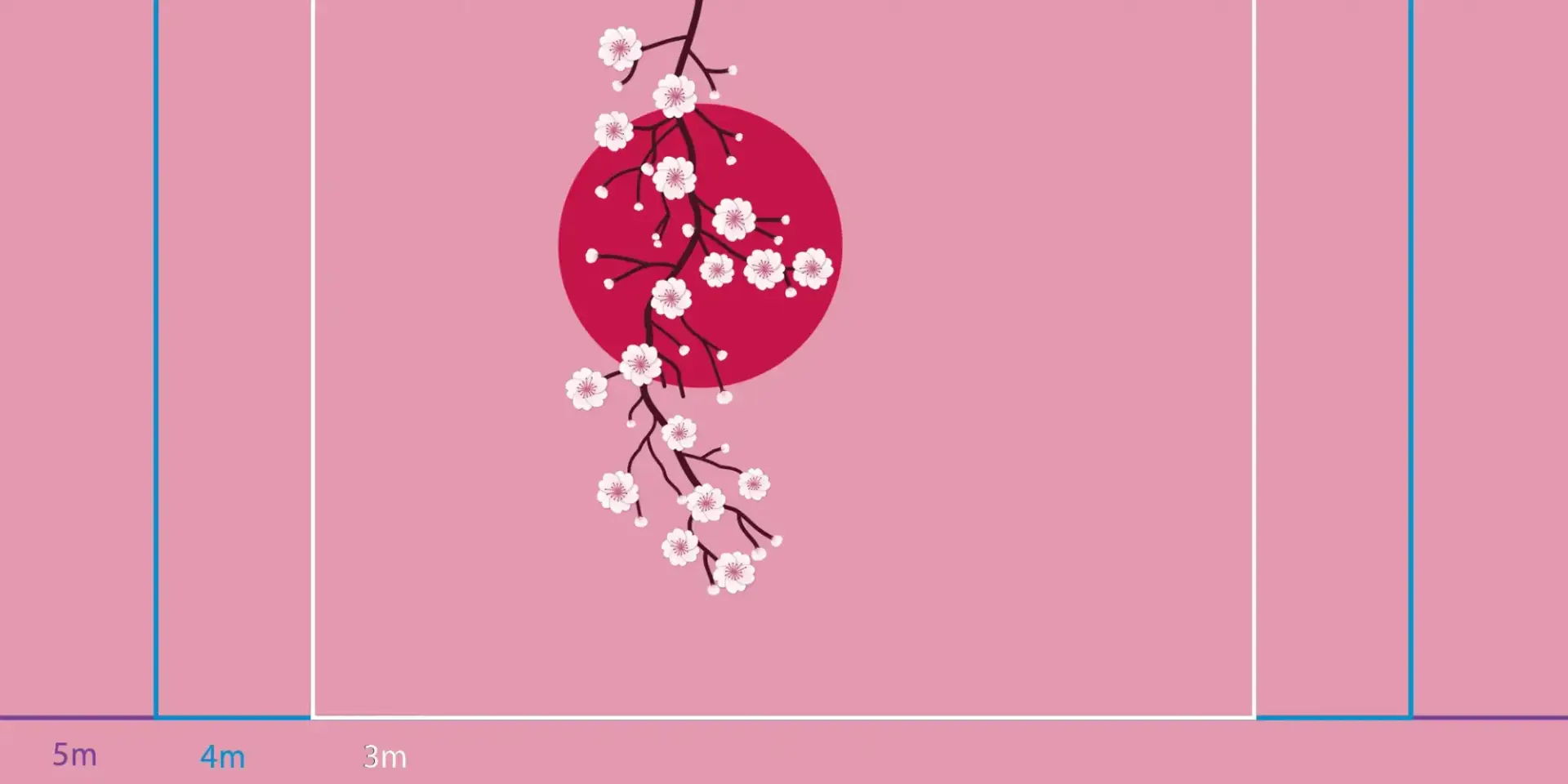 Toile tendue murale Branche de cerisier du Japon, troisième visuel Toile tendue murale Branche de cerisier du Japon, troisième visuel